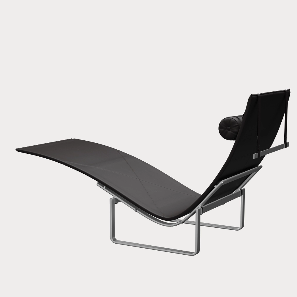 gaffel Bank saltet PK24™ chair in leather designed by Poul Kjærholm - Fritz Hansen